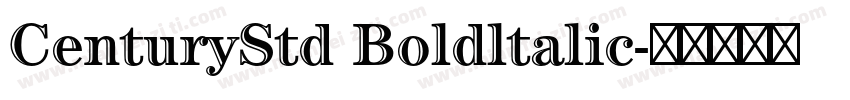 CenturyStd Boldltalic字体转换